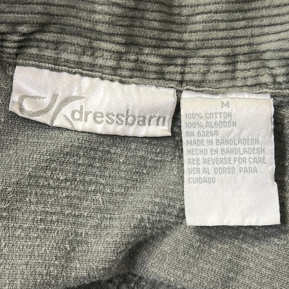Vintage Dressbarn Button Down Corduroy Shacket Medium - Picture 5 of 7